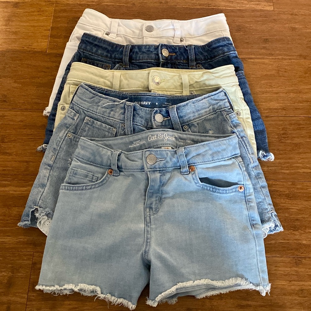 BACK TO SCHOOL!!  Another Girls Denim Shorts Bundle - SIZE 8 - 5 x Pairs